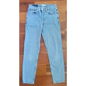 RE/DONE Jeans Size 27 High Rise Ankle Crop Mid 90s Comfort Stretch Denim